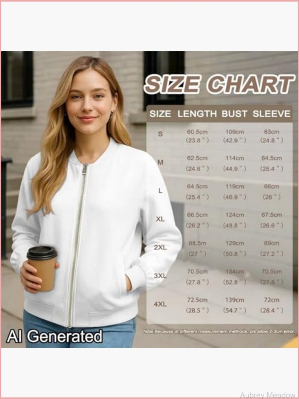 Women's Lightweight Bomber Jacket Zip Up Relaxed Fit Streetwear with Pockets - Picture 7 of 7